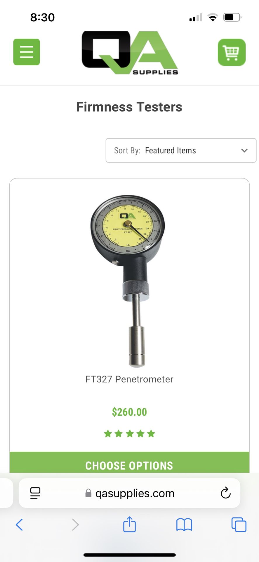 QA Fruit Pressure Tester