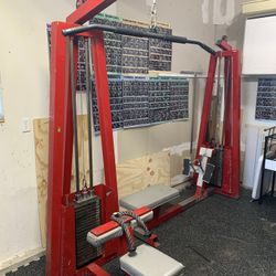 Lat Pull-down and Bent-over Row Machines. Gym Quality