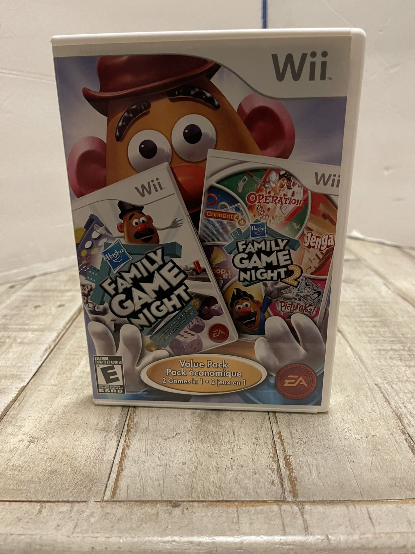 Hasbro Family Game Night Value Pack (Nintendo Wii, 2010) CIB Complete