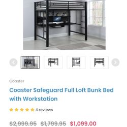 Full Bed Loft with Desk