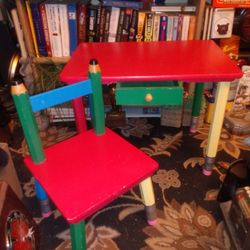 Childs Wooden Table w/Chair