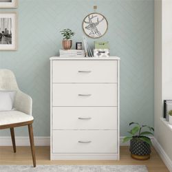 (Set of 2) Rory 4 Drawer Dresser Chest, White