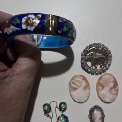 Vintage Cloisonné Jewelry Plus Other