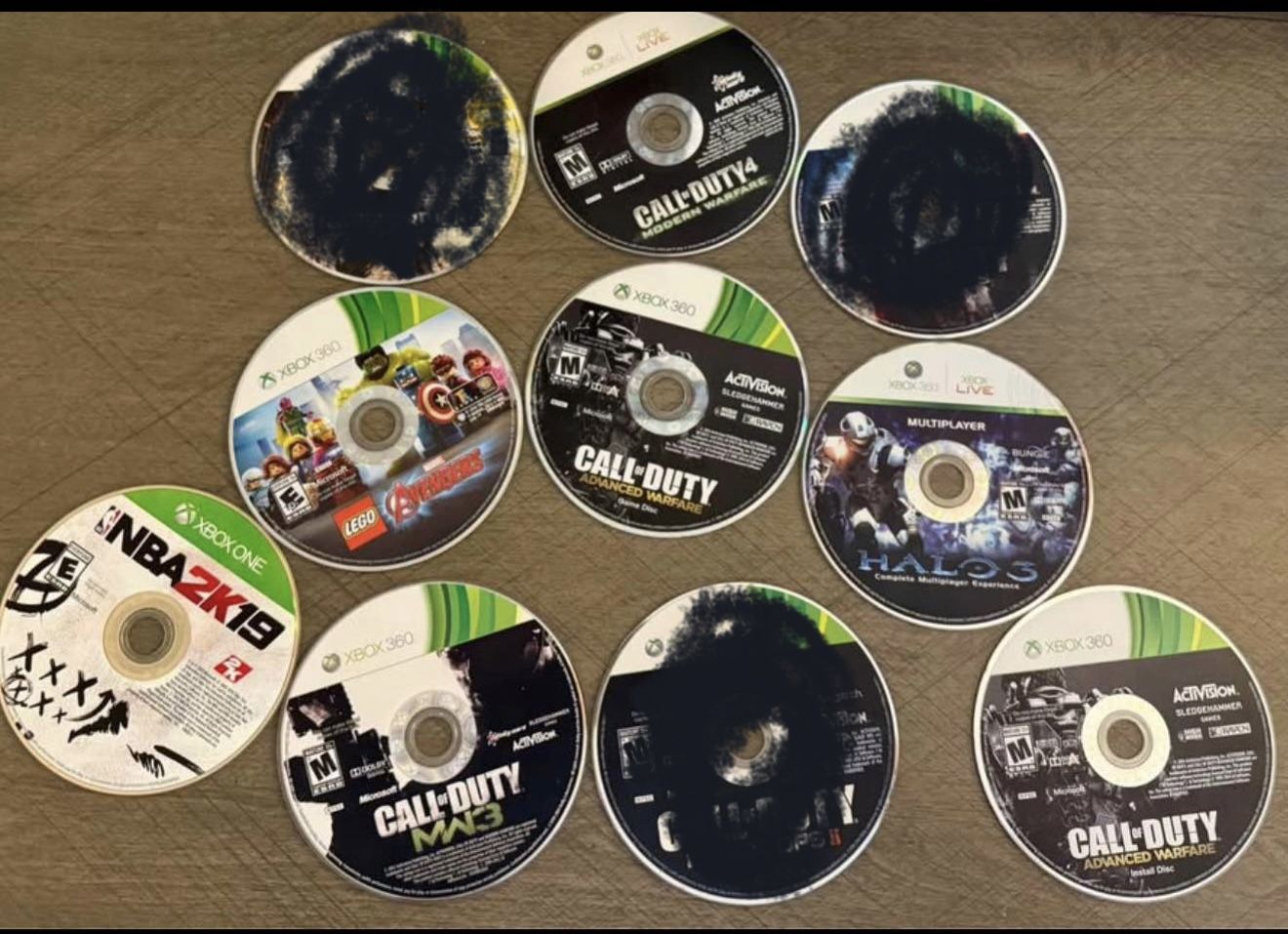 Xbox 360 Games no Cases $5 Each