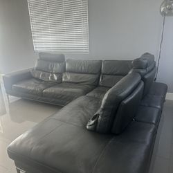 Black Leather Couch
