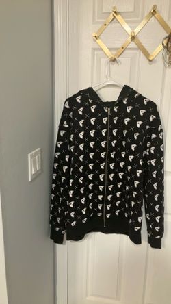 Vintage Y2K Famous Stars & Straps BOH AOP Zip Up Hoodie Medium Travis Barker