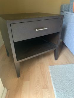 West Elm chocolate colored nightstands (2)