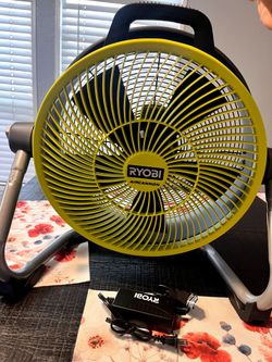 Ryobi ONE+18 V Cordless Hybrid WHISPER SERIES 14" Air Cannon Fan TOOL ONLY