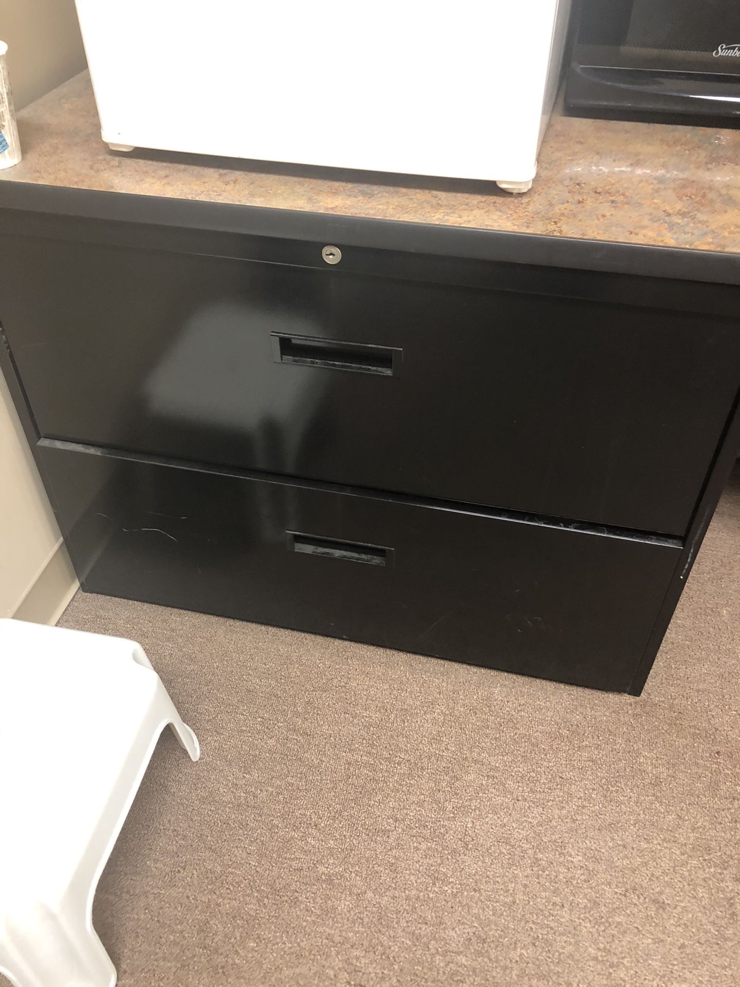 Two drawer file cabinet