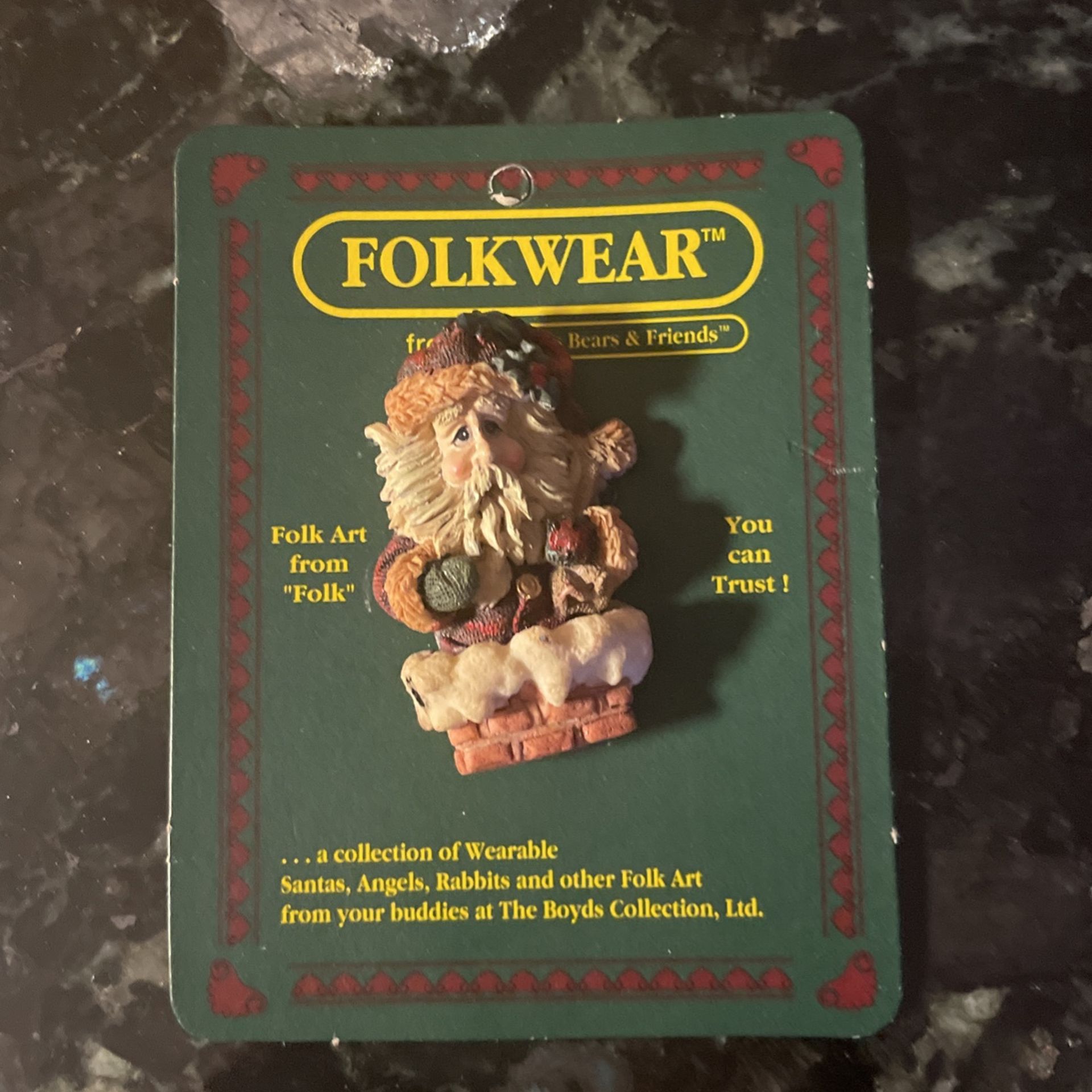 Folkwear From Boyd’s Bears & Friends Santa Pin