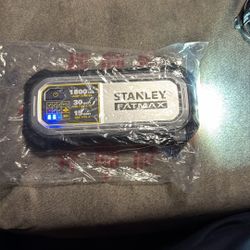 Stanley FatMax 1800A Lithium Jump Starter with 30W USB-C-PD In/Out and 15W USB-A Out, Includes Clamps