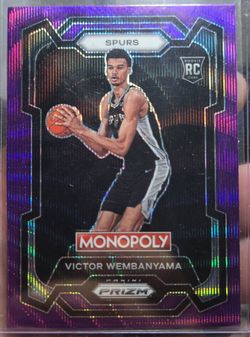 Victor Wembanyama RC Rookie Card Purple Wave Monopoly