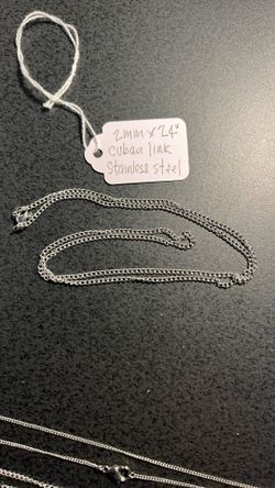 Spring Sale- 2mm Cuban Link Stainless Steel Chain