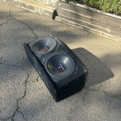 Dual 12” Speakers And Speaker Box 