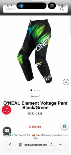 O'NEAL Element Voltage Pant Black/Green