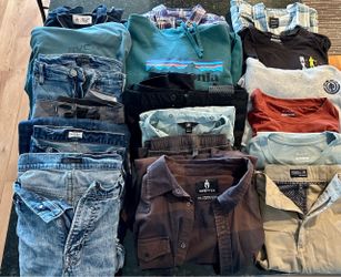 Men's Clothing Bundle RVCA Patagonia Silver Jeans
