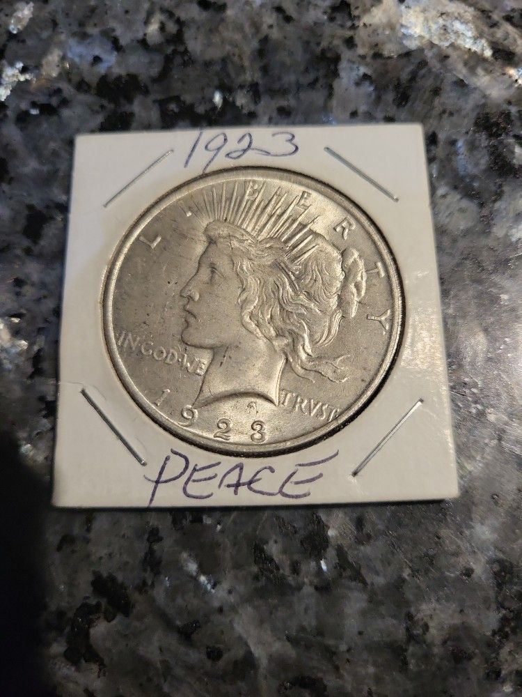 Authentic 1923 Silver PEACE Dollar Philadelphia Mint Ex,fine