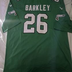 Saquon Barkley Eagles Jersey #NFL Green And White  Size XL