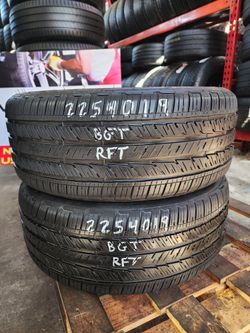225 40R 19 BRIDGESTONE TURANZA RUN FLAT TIRES 2254019 USED TIRES (PAIR) MOUNT BALANCE INCLUDED