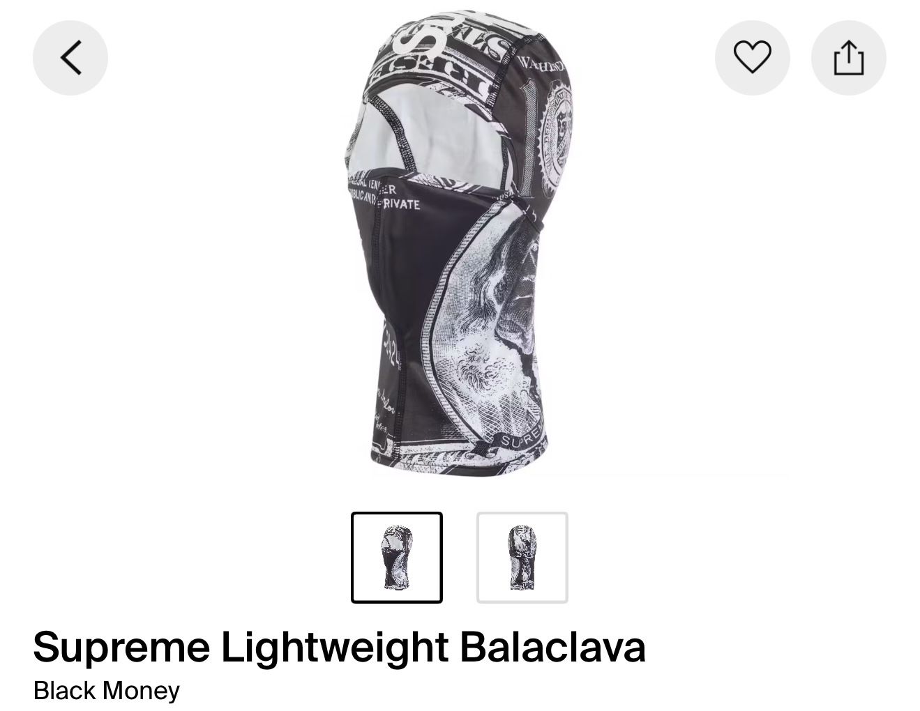 Supreme balaclava 