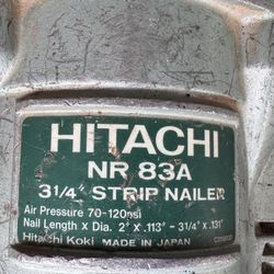 Hitachi Framing Nailer NR 83A 