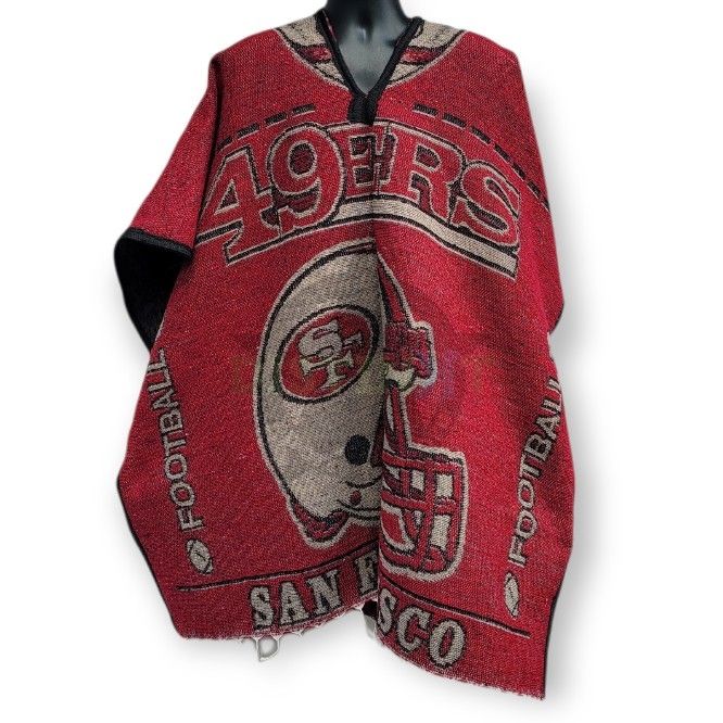 Other, Sf 49ers Black Knit Poncho