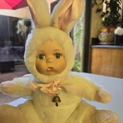 Vintage Bunny Costume Doll – Plush Rabbit Outfit