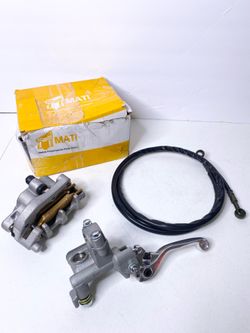 Front Brake Caliper Master Cylinder Hose Assy for Yamaha YZ250 YZ250F YZ450 YZ450F 2007-2015 YZ125 YZ250X 2008-2016 5XC-W2587-00-00 5XC-2580T-G0-00 5X