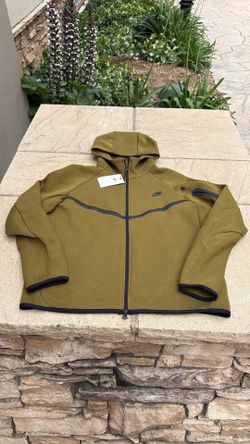 New Nike tech fleece hoodie full zip jacket Olive flak Men’s L Large