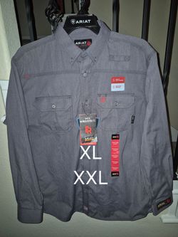 ARIAT FRC GLEN GUARD FEATHER LIGHT WEIGHT GREY BUTTON UP SHIRTS