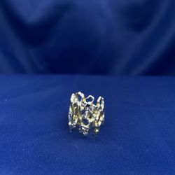 14KYG Open Nugget Style Ring 