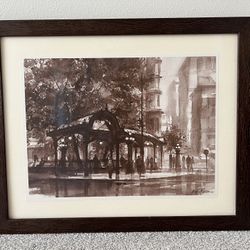 Water Color Print of  Pioneer Square