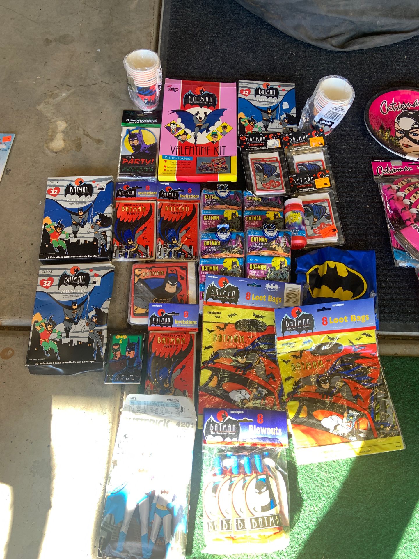 Batman & Catwoman party favors/Valentines