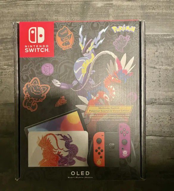 New And Genuine US Nintendo Switch OLED Pokemon Scarlet and Violet Edition

