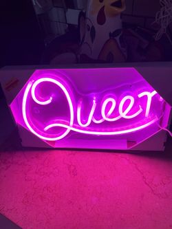 Pink neon LED sign