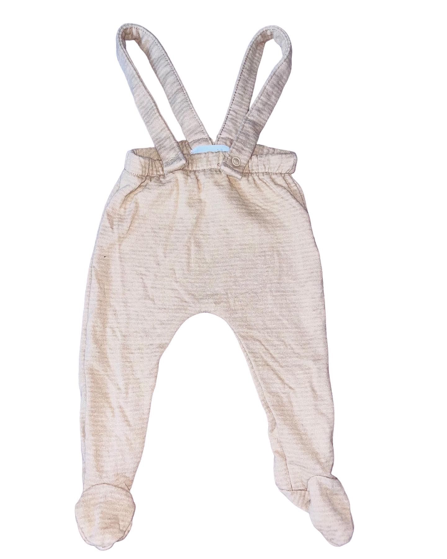 H&M Beige Footie Jumpsuit 