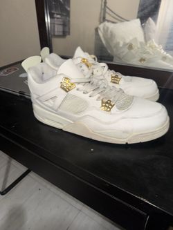 White Jordan 4s size 14