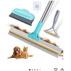 New! Carpet Rake for Pet Hair Removal Tool, Reusable Pet Hair Remover Broom, Dog&Cat Hair Remover Scraper Rake with 54” Adjustable Long Handle, 3 Pcs 