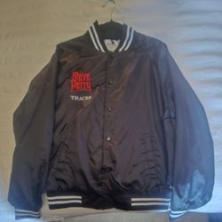 Steve Perry Traces Windbreaker Embroidered Satin Jacket Size Medium