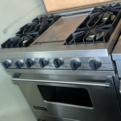 Viking 36”Wide Dual Fuel Range Stove Stainless Steel 