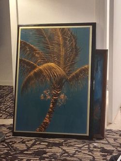 Framed Palm Tree Wall Art Print