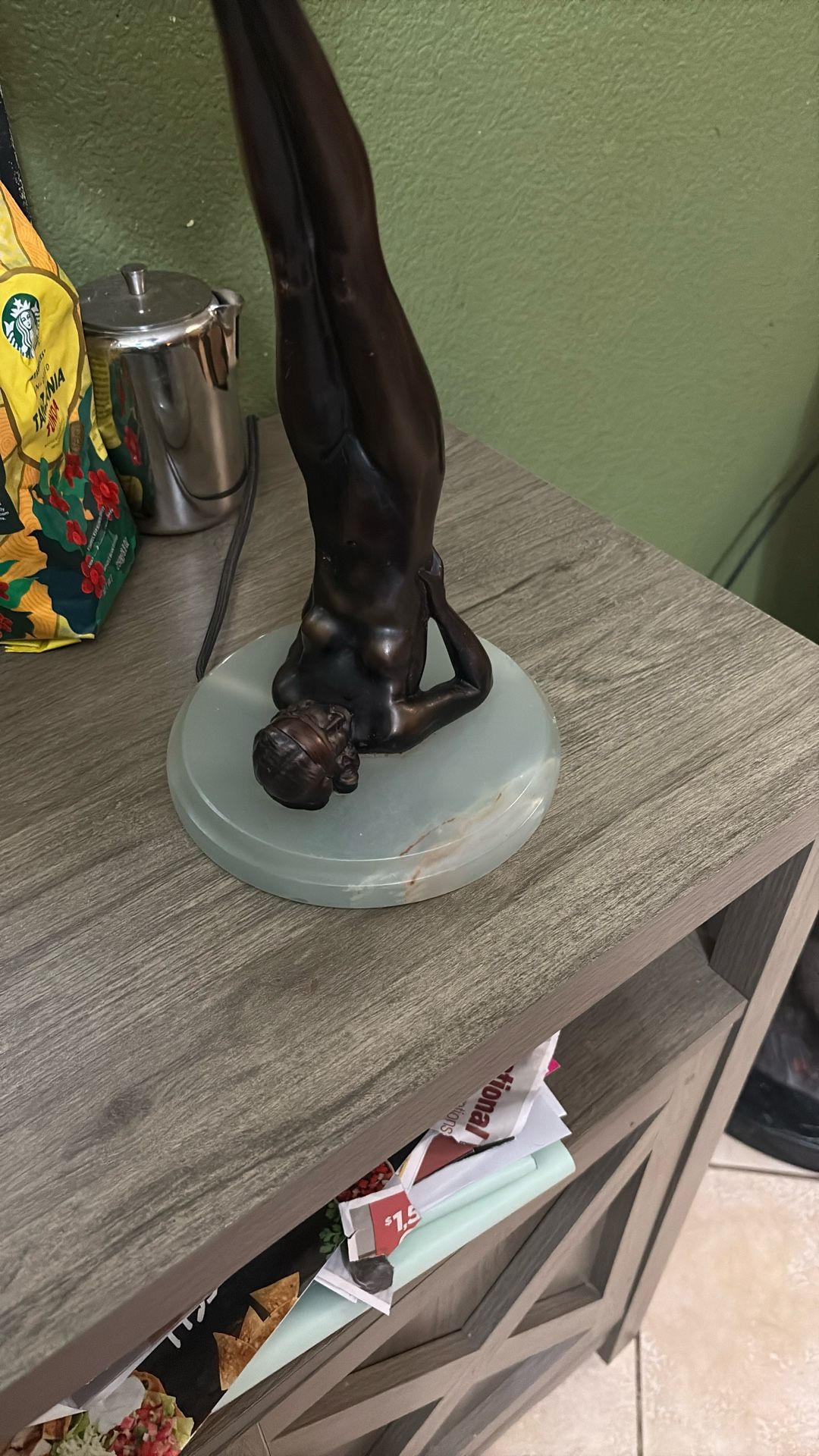 Antique Lamp With The Beautiful Base