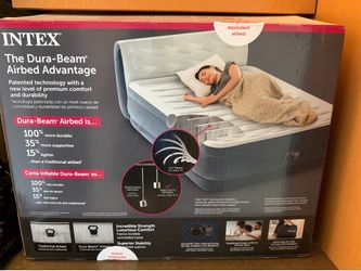 Queen Air Mattress with air headboard