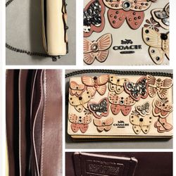 COACH BUTTERFLY WALLET ON CHAIN