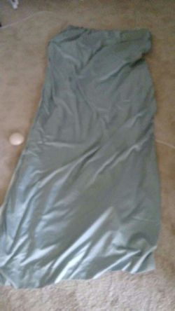 (2) 98" lined curtins. French blue