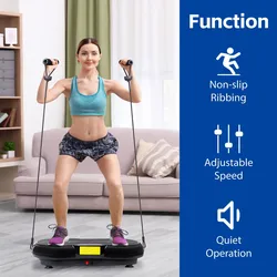 Exercise Platform Fitness Whole Body Plate Trainer Gym Vibration Machine Black