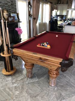 Golden West Pool Table and Set