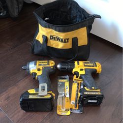 DeWalt Drill Driver And Impact Drill With Batteries
