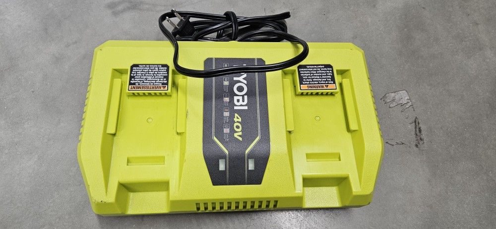 New Ryobi 40-Volt Lithium Ion Dual Port Rapid Charger