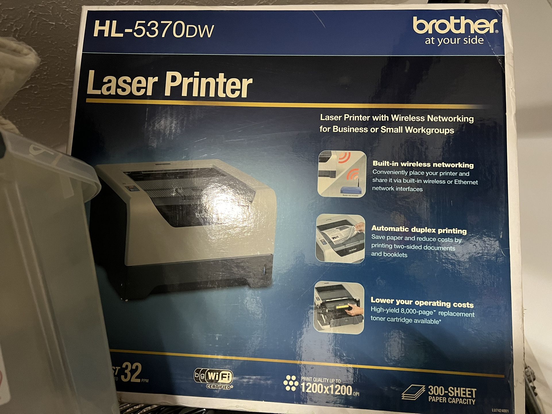 Brand New In Sealed Box Black And White Laser Printer